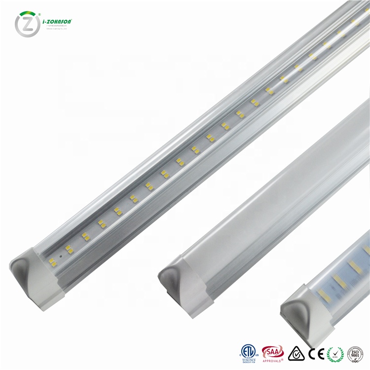 ETL/DLC Flat Integrated led tube, Led linear lamp 2/4/5/6/8 feet